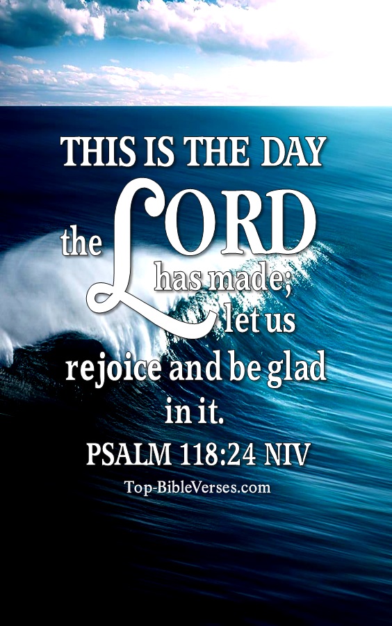 Psalm 118:24 NIV Christian Bible Verse Mobile Wallpaper. Top-BibleVerses.com