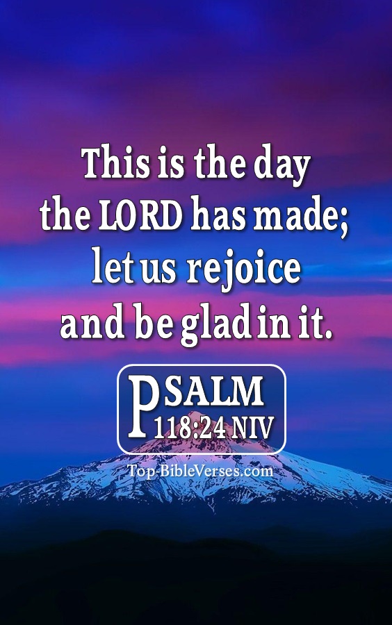 Psalm 118:24 NIV Christian Bible Verse Mobile Wallpaper. Top-BibleVerses.com
