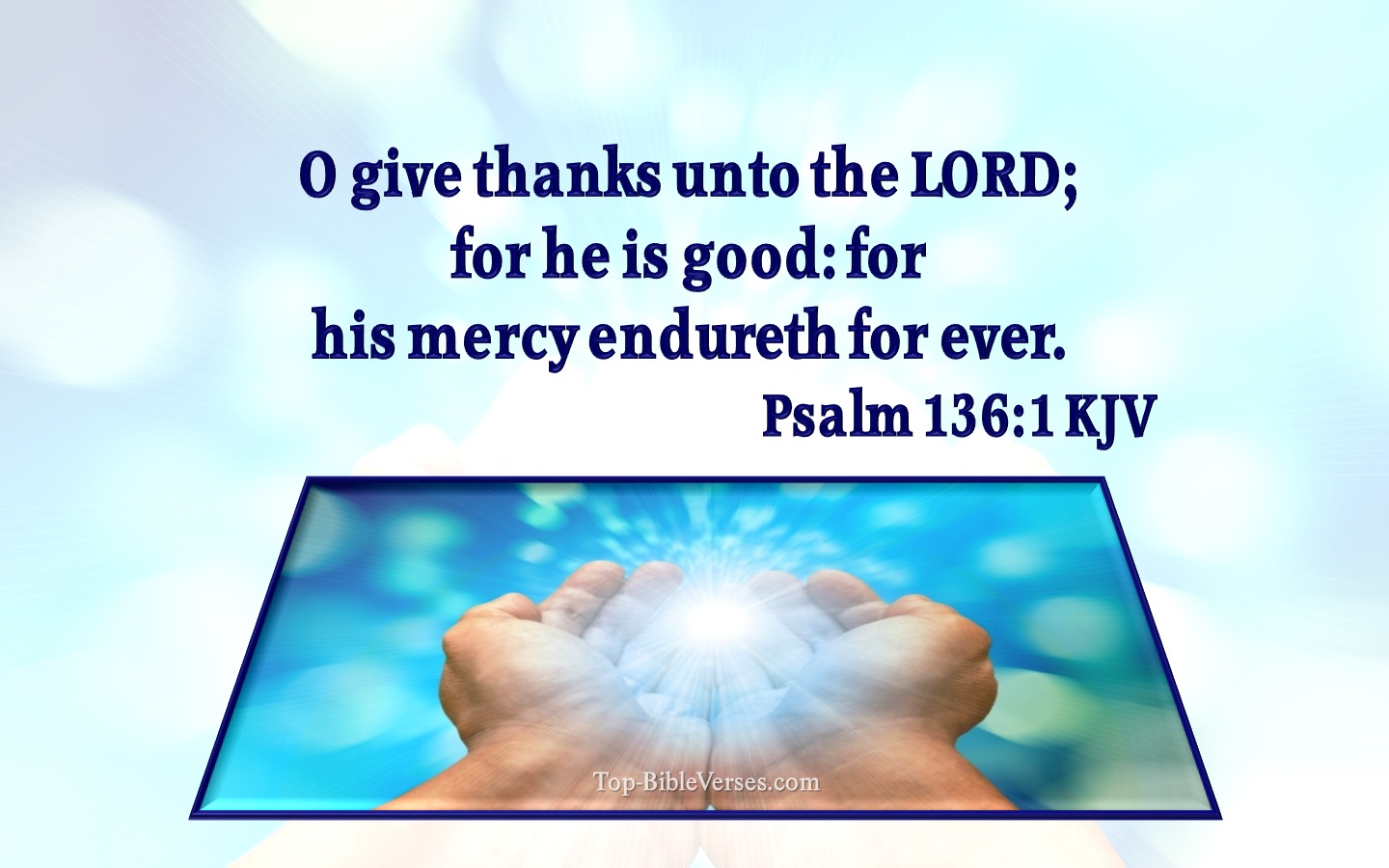 Psalm 136:1 KJV Bible Quotes and Images