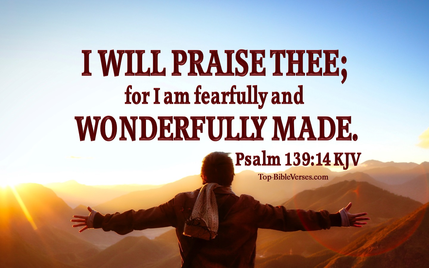 Psalm 139:14 KJV Bible Quotes and Images