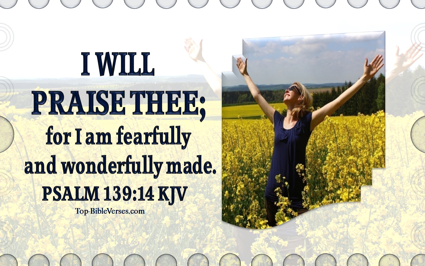 Psalm 139:14 KJV Inspirational Bible Verse Images And Pictures