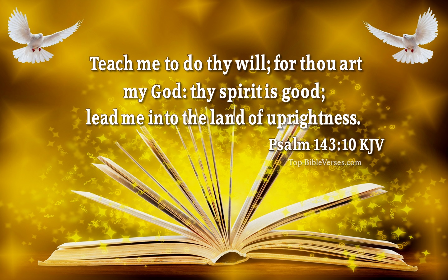 Psalm 143:10 KJV Bible Quotes and Images