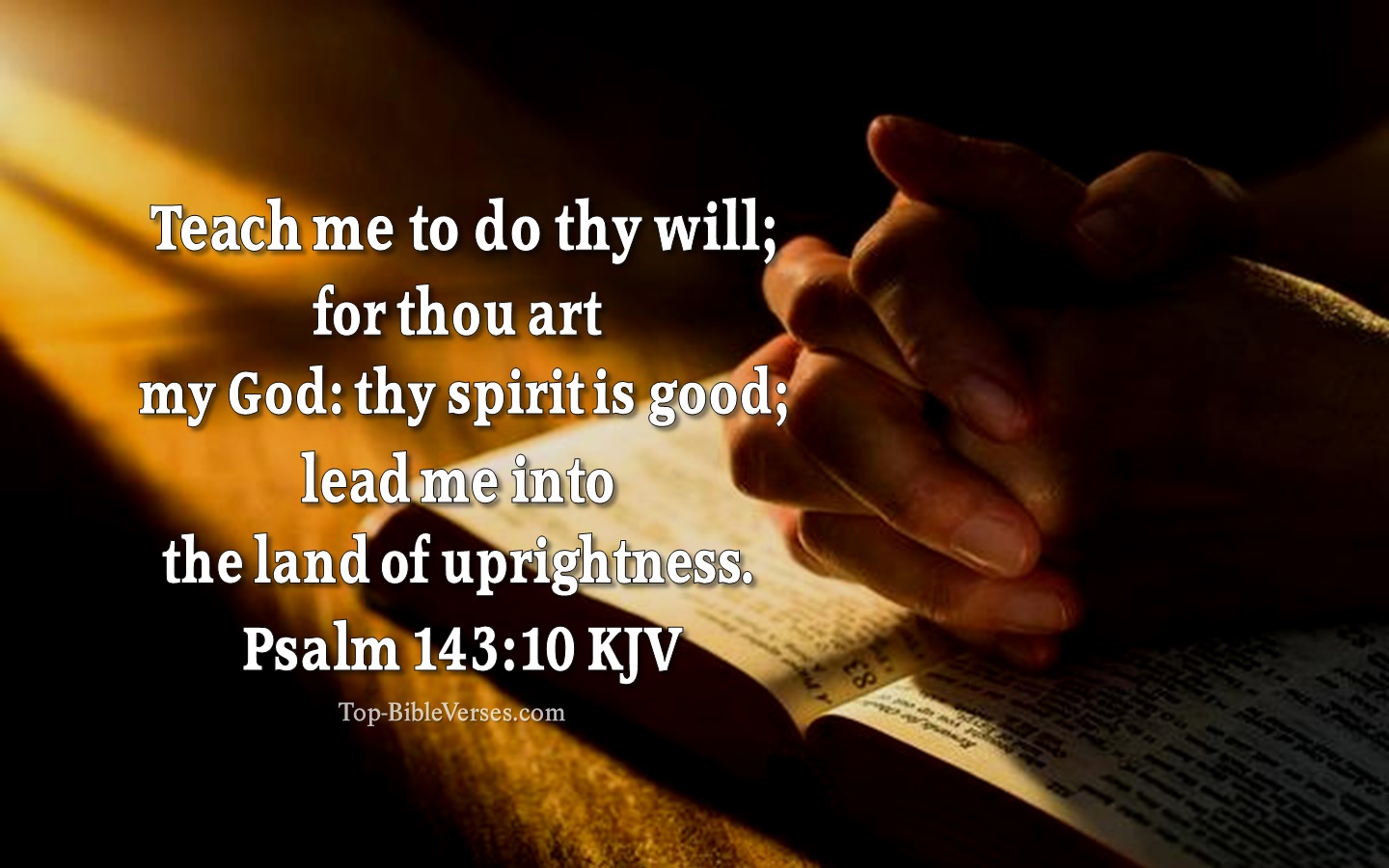 Psalm 143:10 KJV Inspirational Bible Verse Images And Pictures