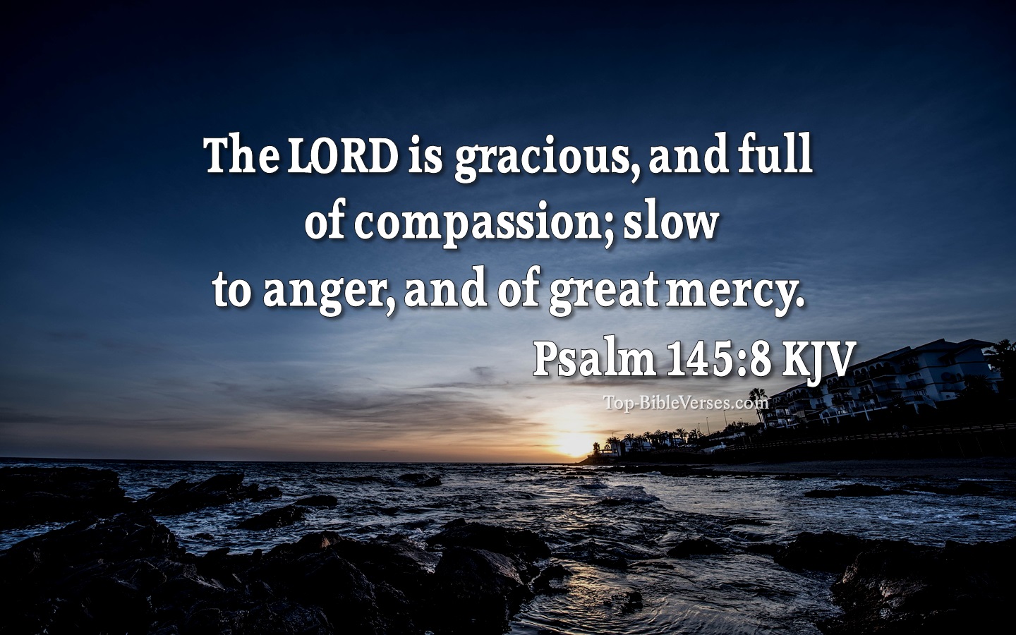 Psalm 145:8 KJV Bible Verse Images
