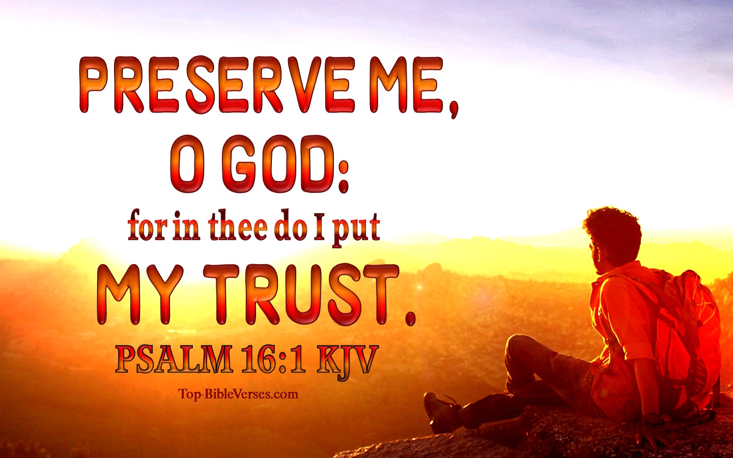 Psalm 16:1 KJV Bible Verse Images