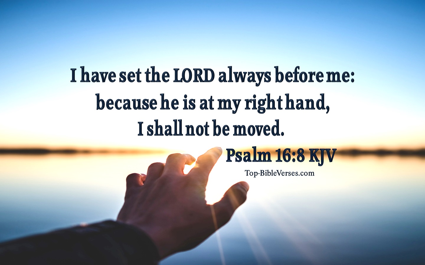 Psalm 16:8 KJV Bible Verse Images