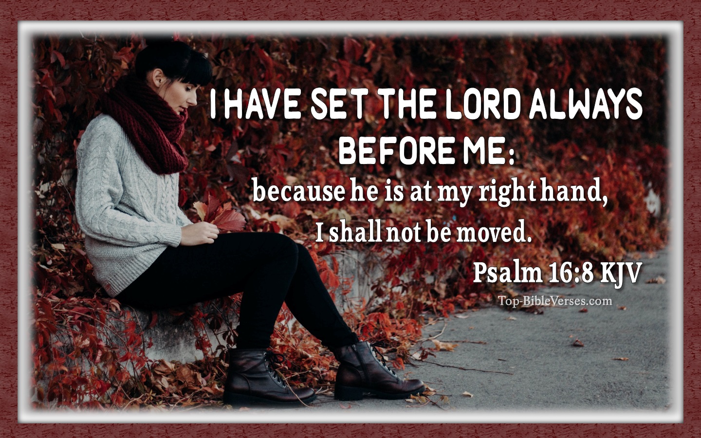 Psalm 16:8 KJV Inspirational Bible Verse Images And Pictures