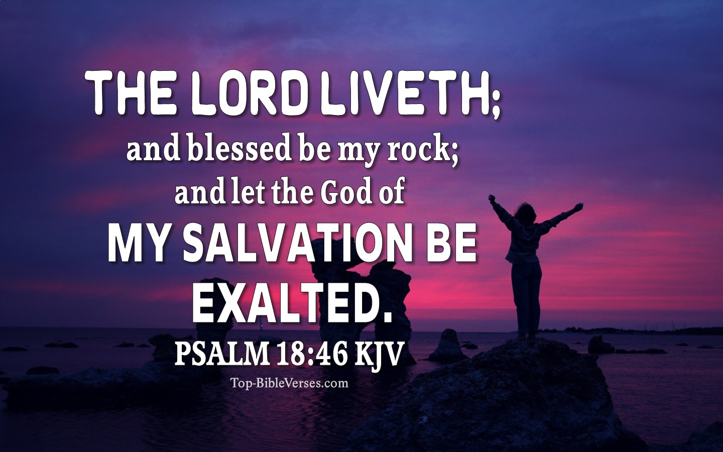 Psalm 18:46 Bible Verse Images