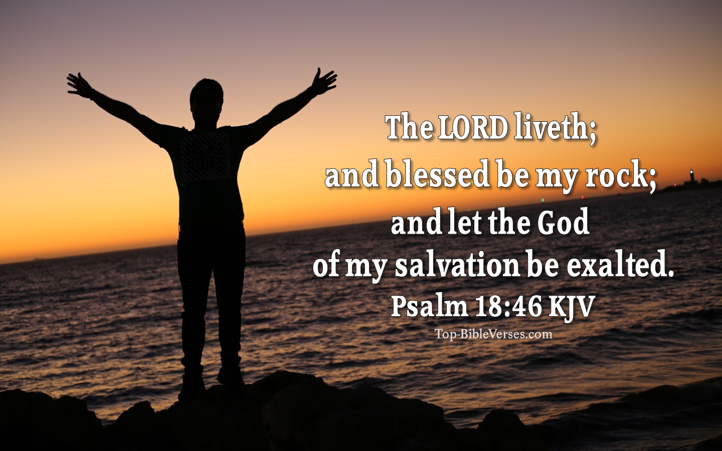 Psalm 18:46 KJV Inspirational Bible Verse Images And Pictures