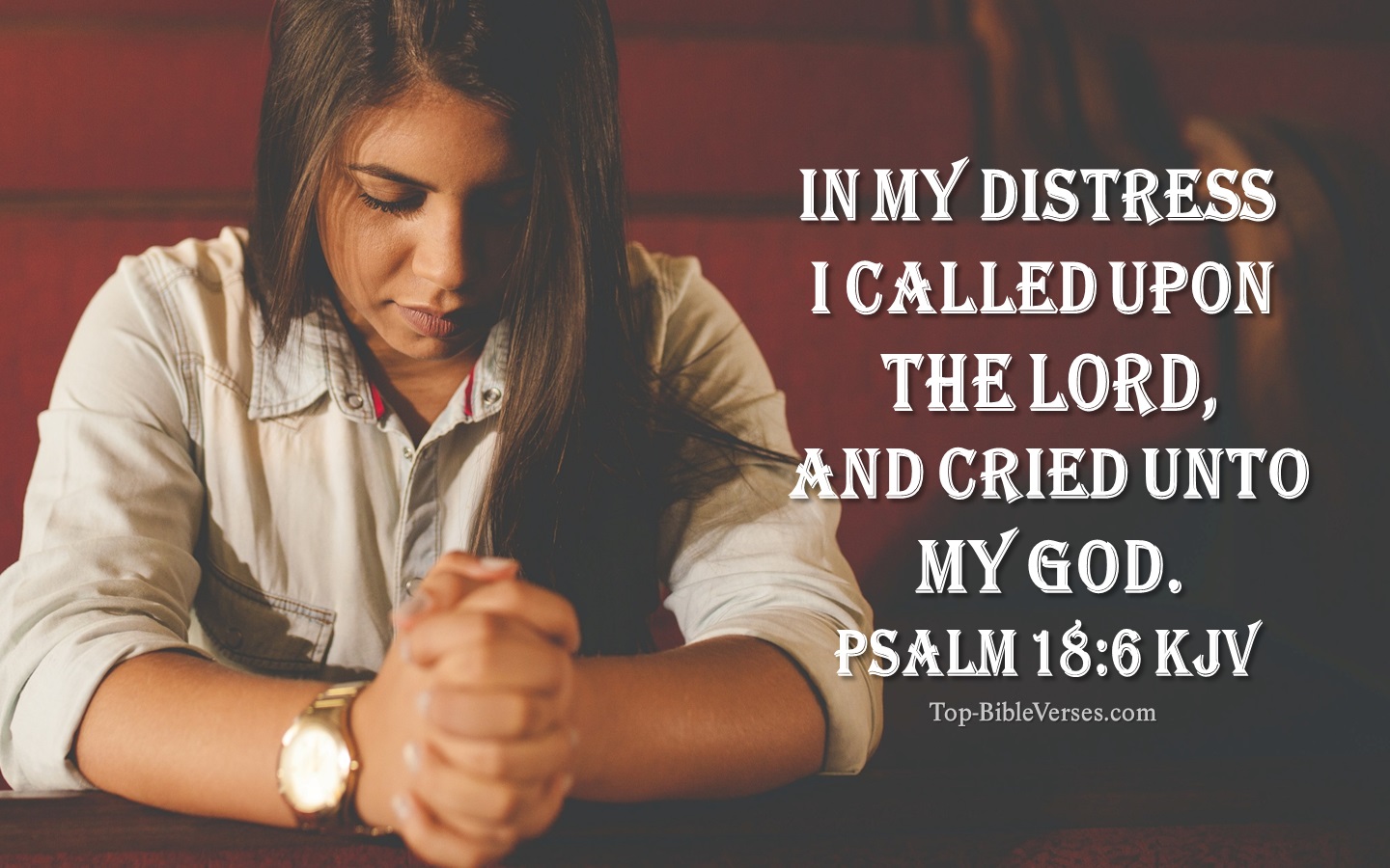 Psalm 18:6 KJV Bible Verse Images
