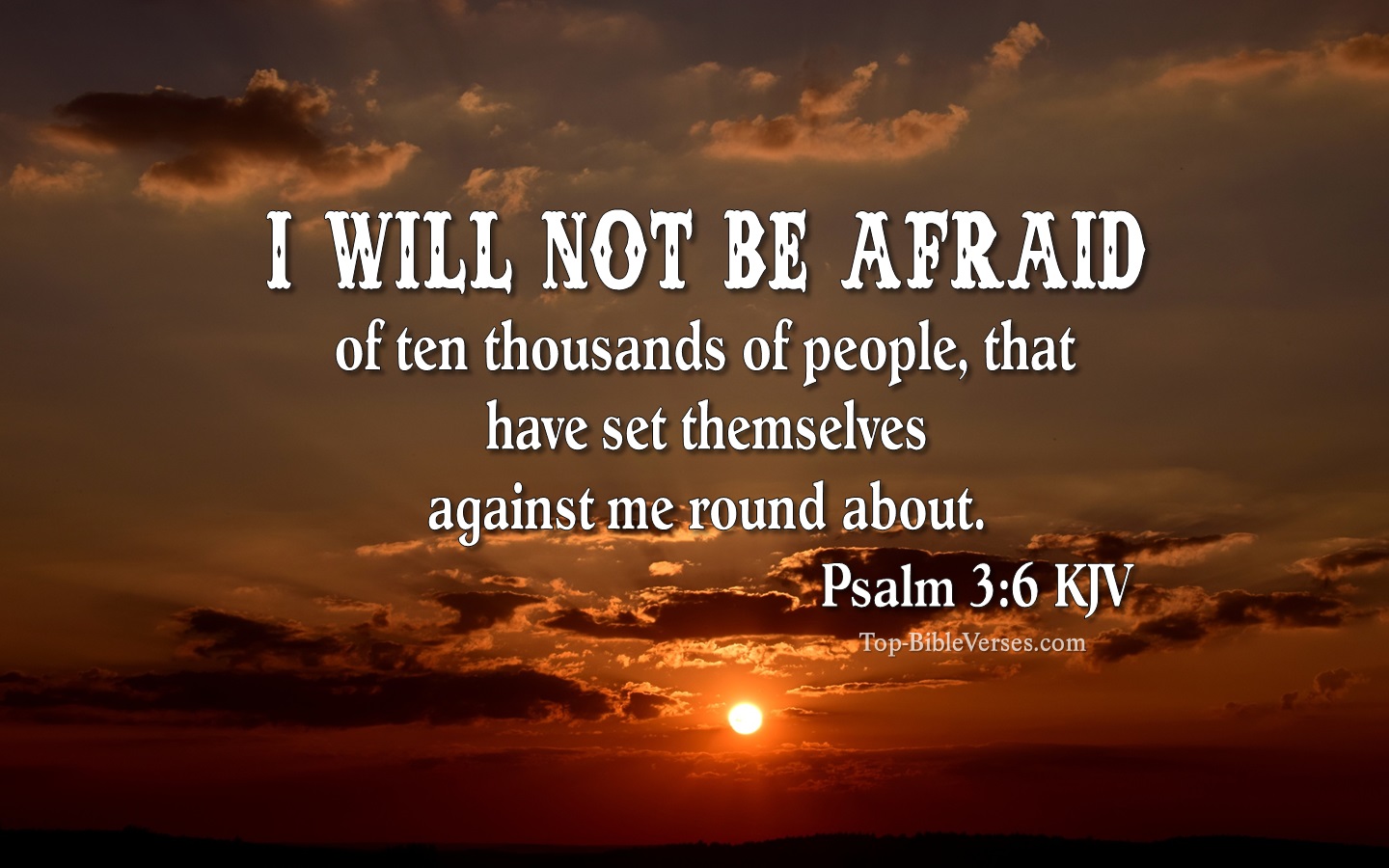 Psalm 3:6 KJV Bible Verse Images