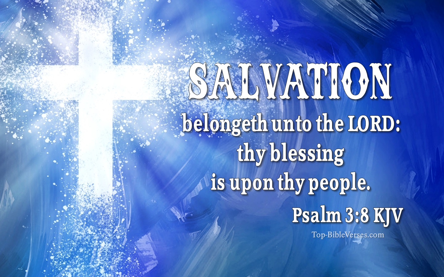 Psalm 3:8 KJV Bible Verse Images