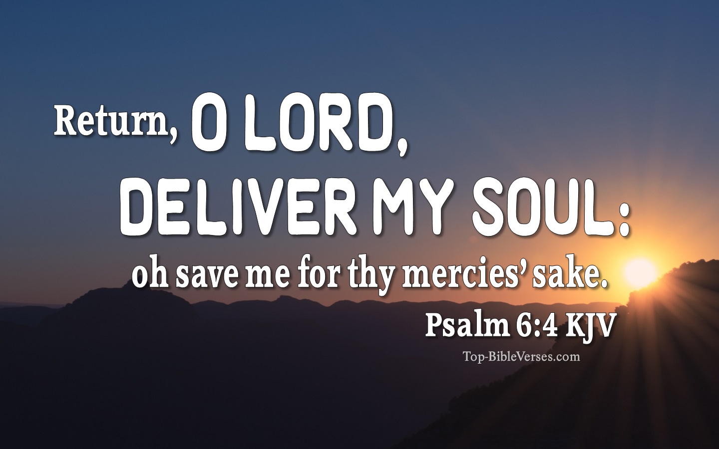 Psalm 6:4 KJV Bible Verse Images