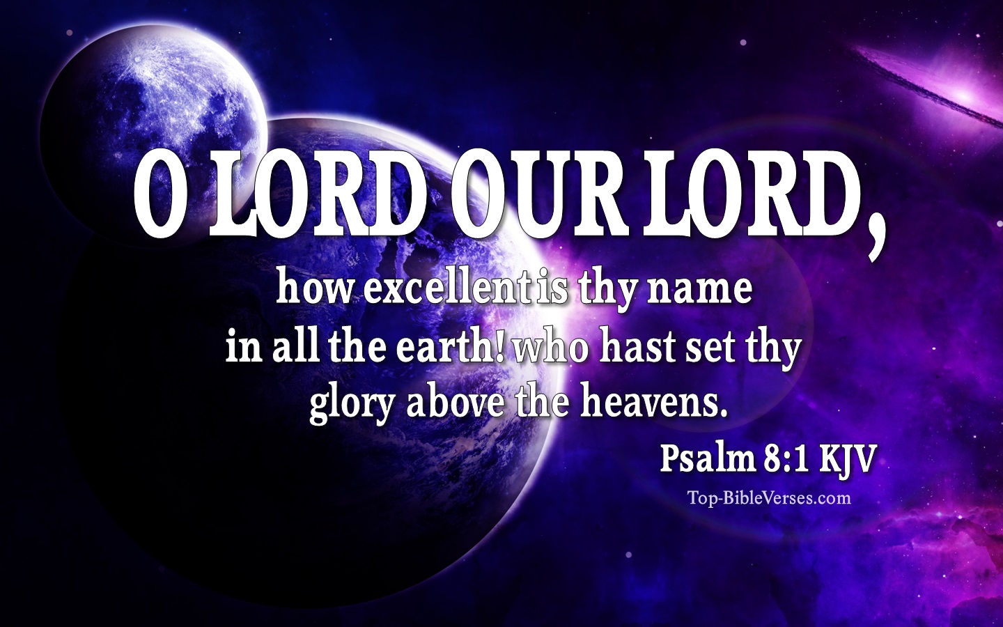 Psalm 8:1 KJV Bible Quotes And Images