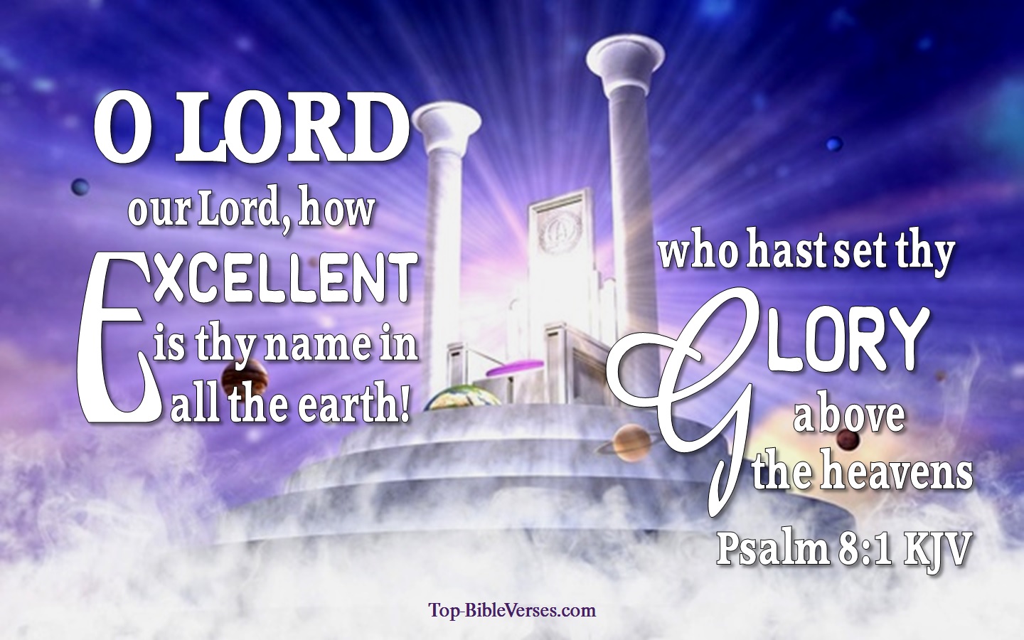 Psalm 8:1 KJV Inspirational Bible Verse Images And Pictures