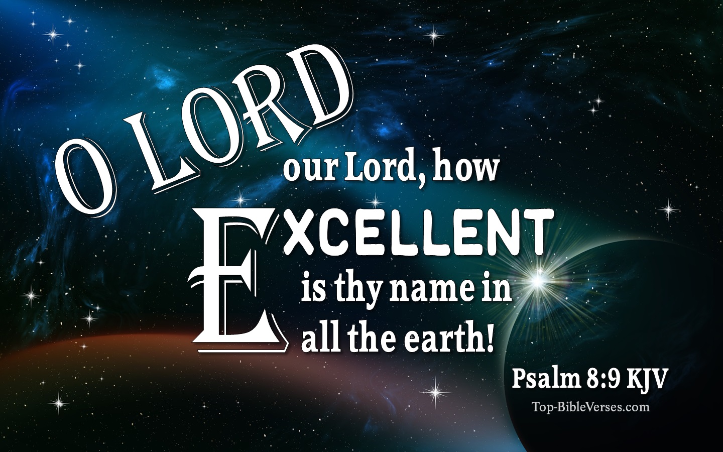 Psalm 8:9 KJV Bible Quotes And Images