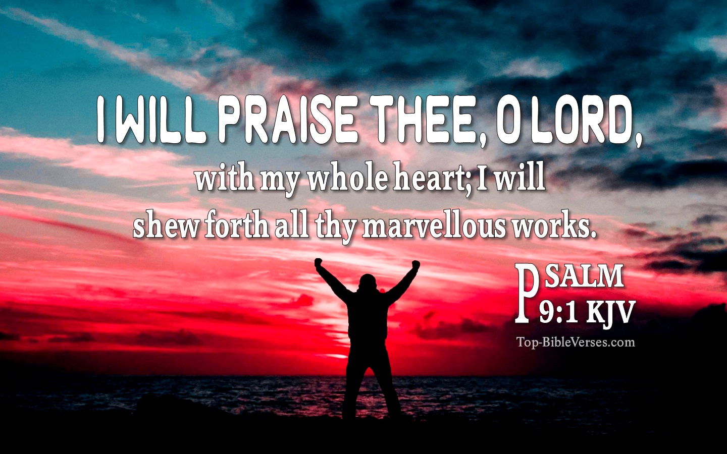 Psalm 9:1 Bible Verse Images