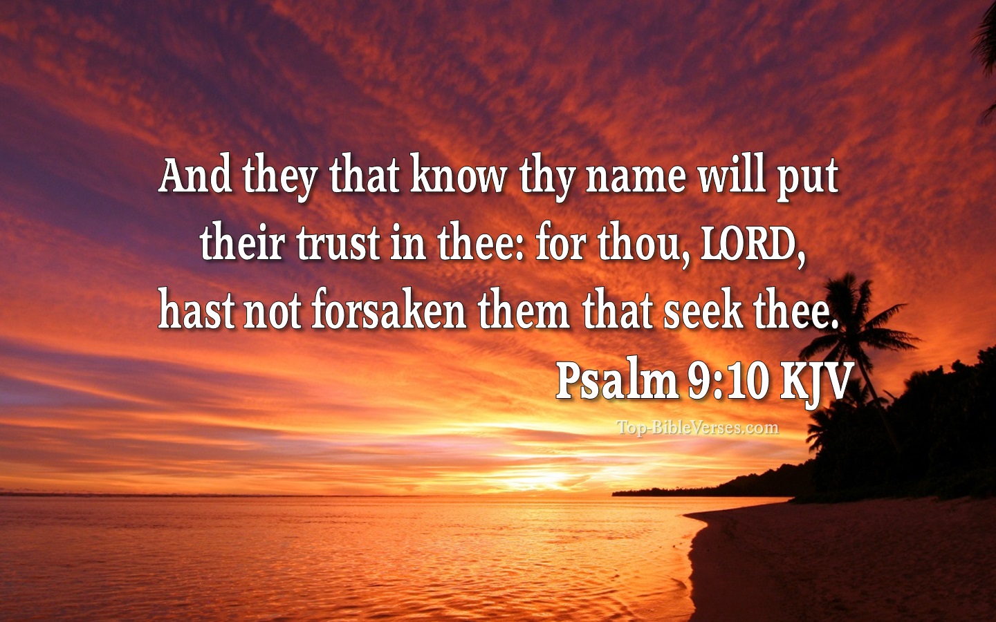 Psalm 9:10 KJV Bible Verse Images