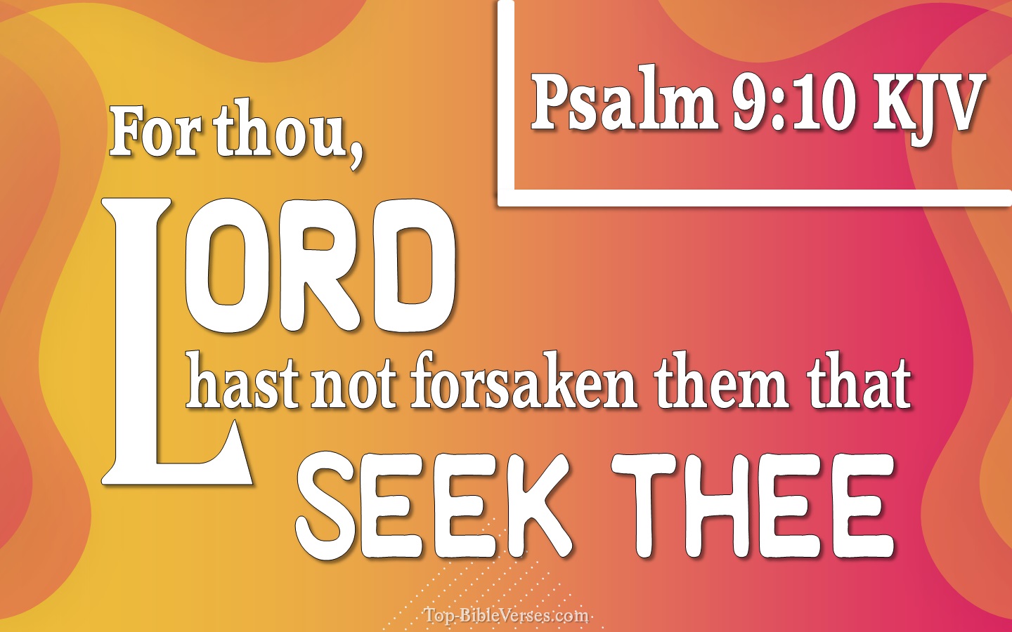 Psalm 9:10 KJV Inspirational Bible Verse Images And Pictures