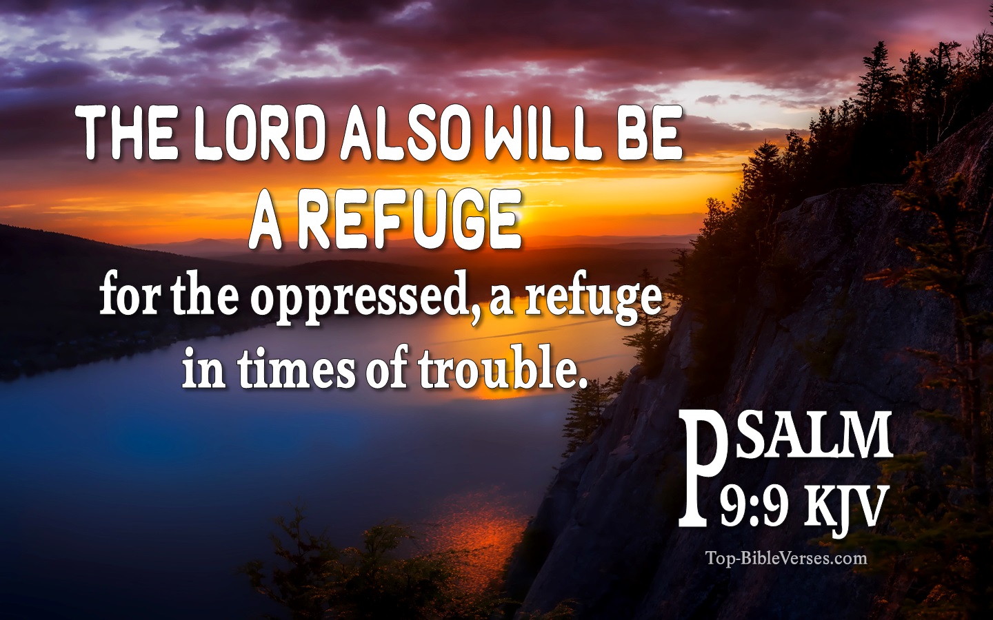 Psalm 9:9 KJV Inspirational Bible Verse Images And Pictures