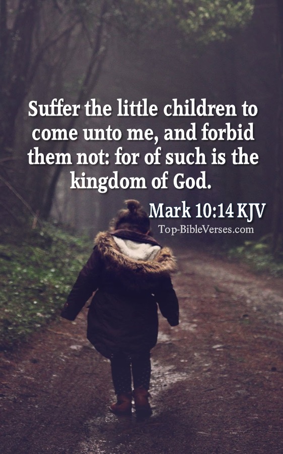 Mark 10:14 KJV Bible Quotes And Images