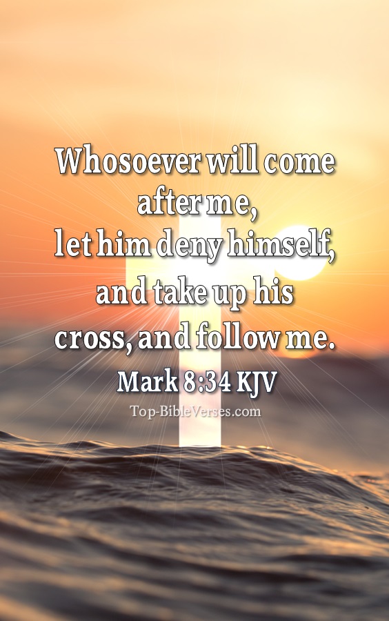 Mark 8:34 KJV Bible Verse Images