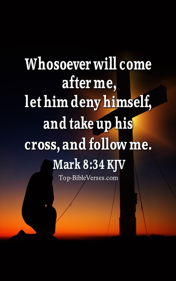 Mark 8:34 KJV Bible Quotes And Images