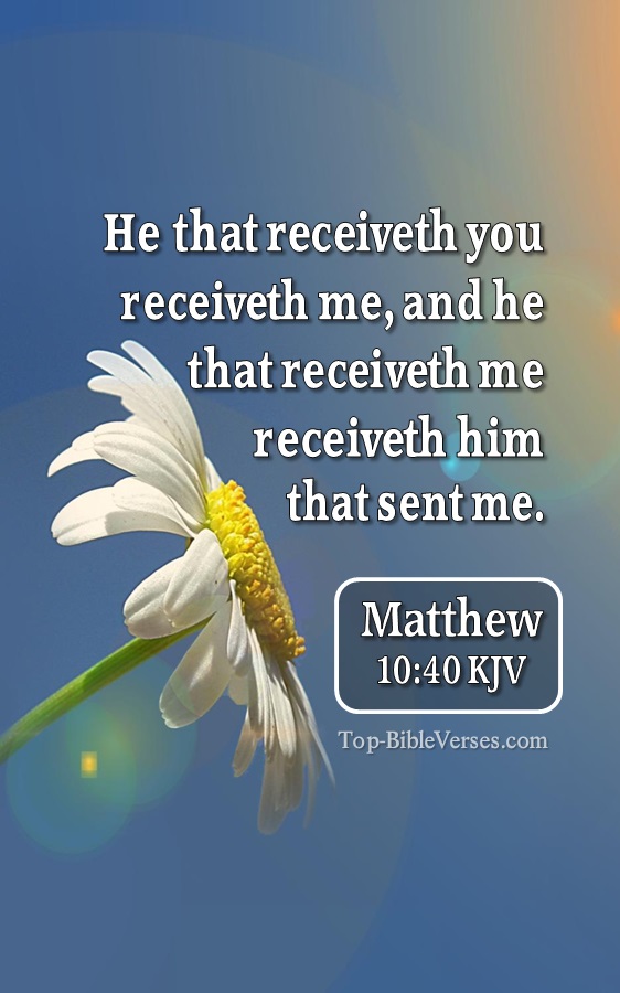 Matthew 10:40 KJV Bible Verse Images