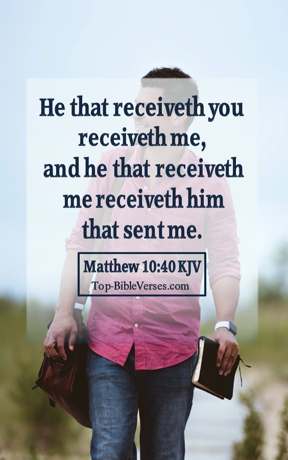 Matthew 10:40 KJV Inspirational Bible Verse Images And Pictures