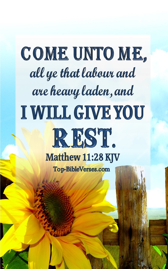 Matthew 11:28 KJV Bible Quotes And Images