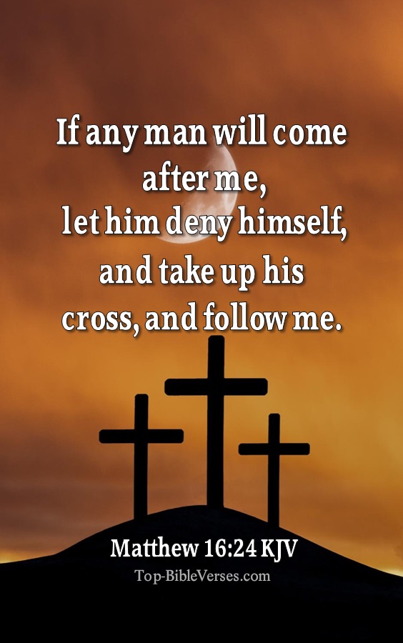 Matthew 16:24 KJV Bible Verse Images