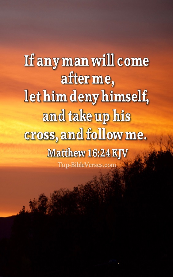 Matthew 16:24 KJV Bible Quotes And Images