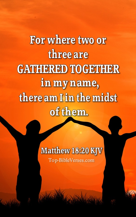 Matthew 18:20 KJV Bible Verse Images
