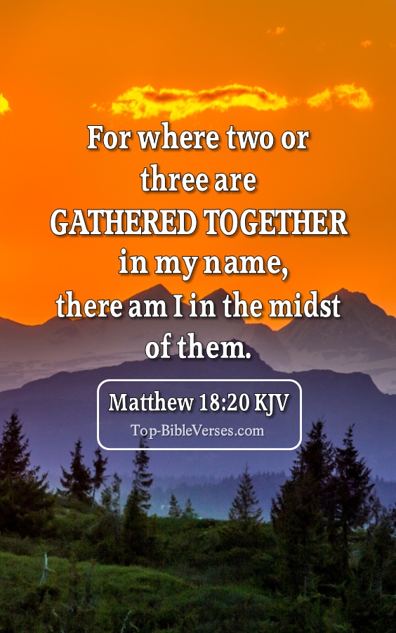 Matthew 18:20 KJV Inspirational Bible Verse Images And Pictures