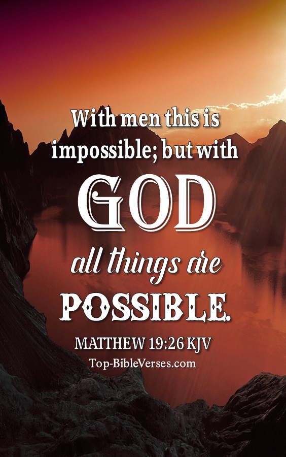 Matthew 19:26 KJV Inspirational Bible Verse Images And Pictures