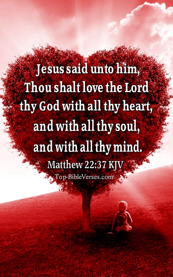 Matthew 22:37 KJV Bible Verse Images