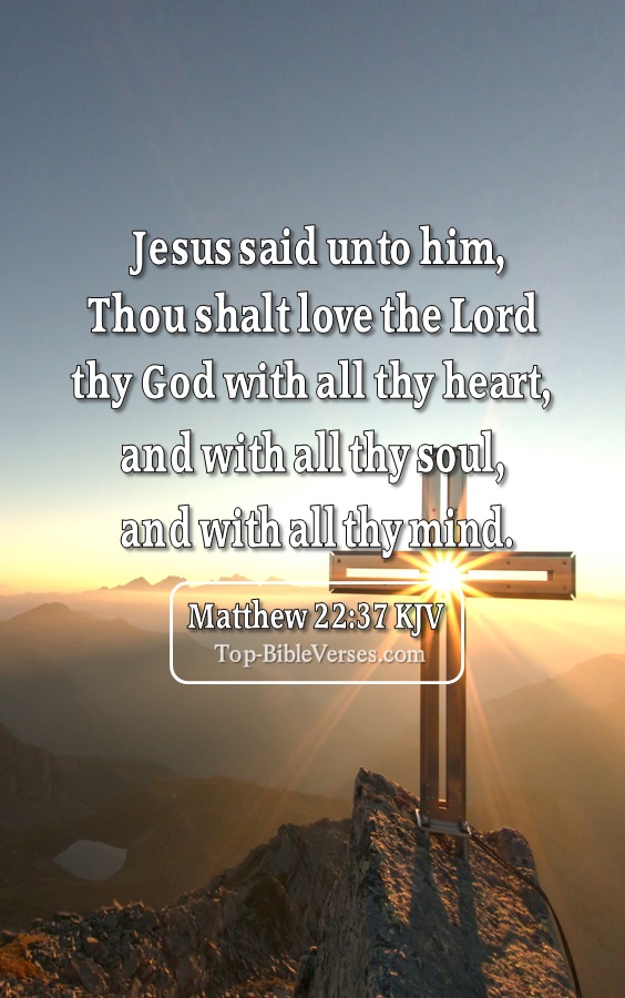 Matthew 22:37 Bible Verse Images