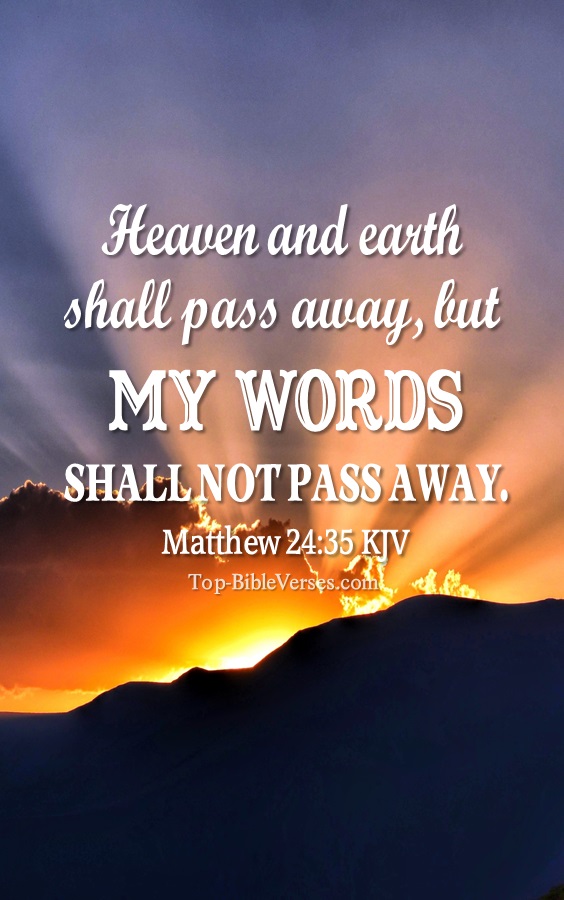 Matthew 24:35 KJV Bible Quotes And Images