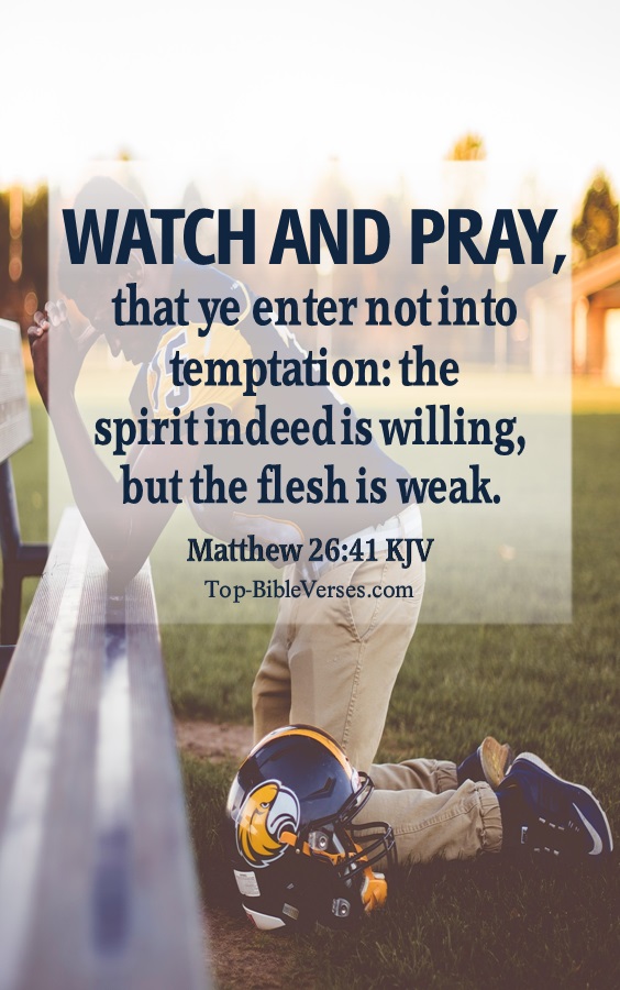 Matthew 26:41 KJV Bible Verse Images