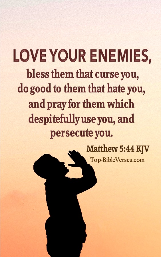 Love your enemies, bless them that curse you, do good to them that hate you. - Bible Verse Images