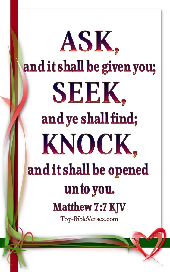 Matthew 7:7 Bible Verse Images