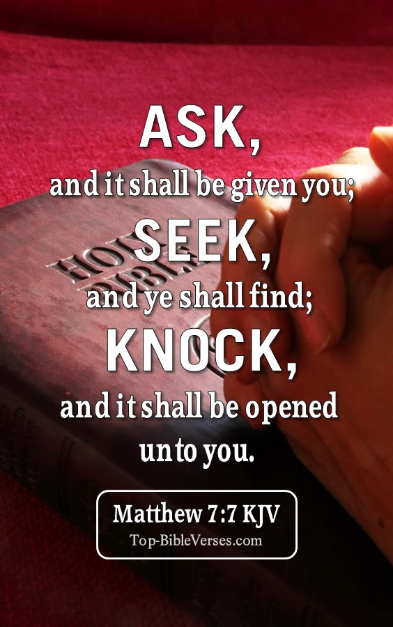 Matthew 7:7 KJV Inspirational Bible Verse Images And Pictures