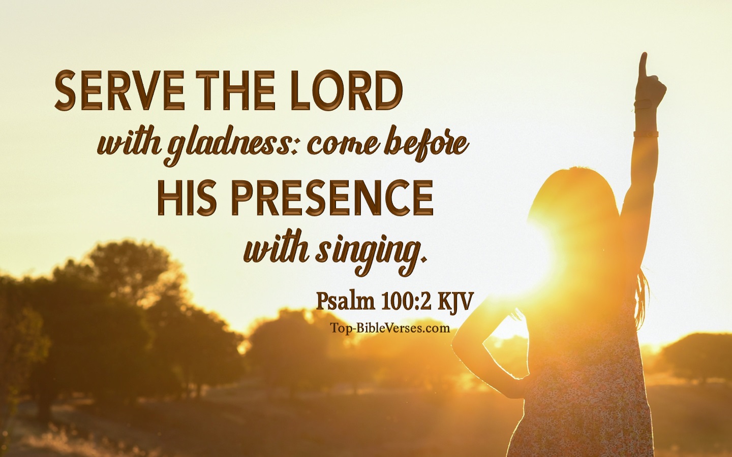 Psalm 100 KJV Inspiring Bible Verse Images | Psalm 100 Bible Quotes