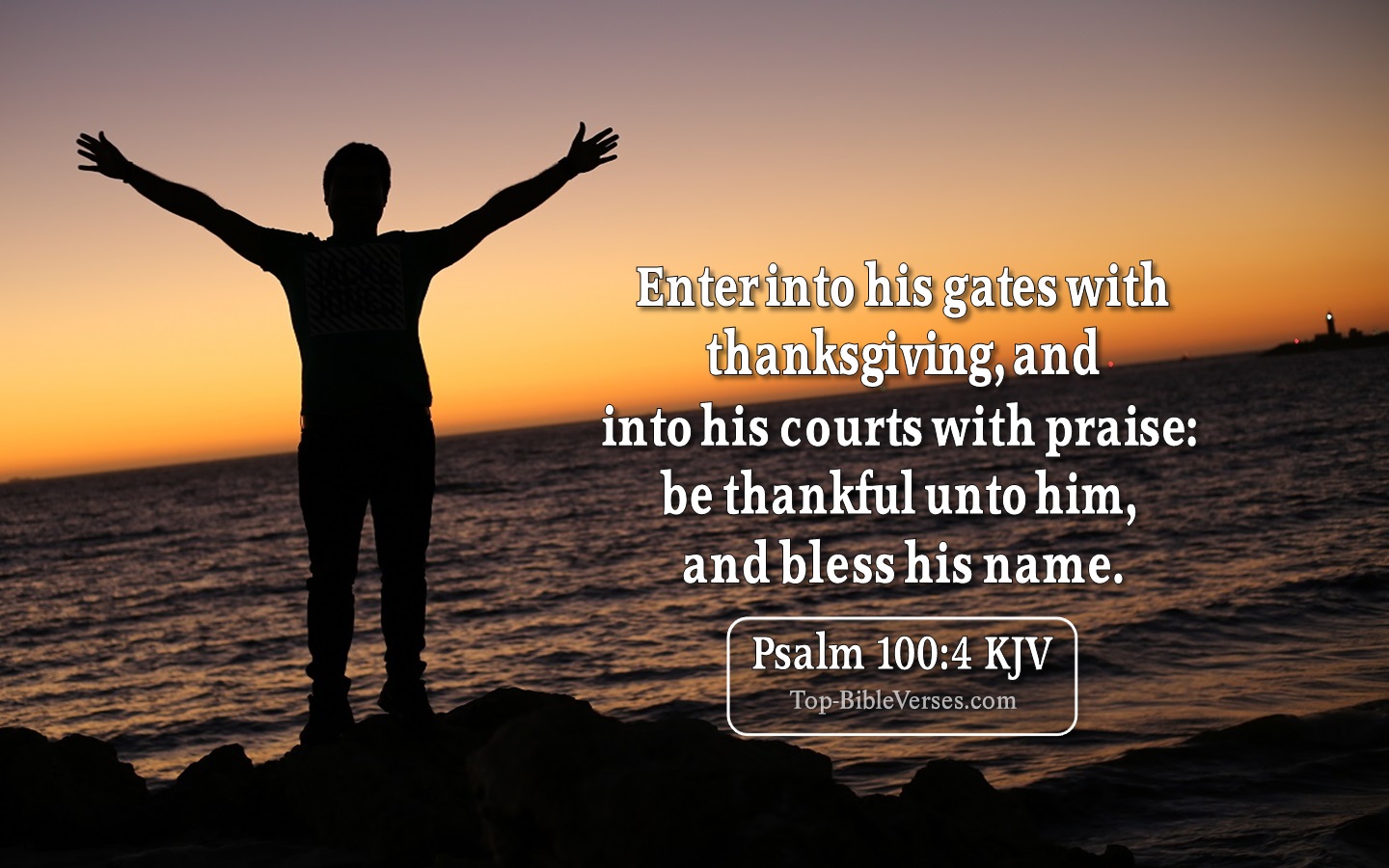 Psalm 100:4 KJV Bible Verse Images