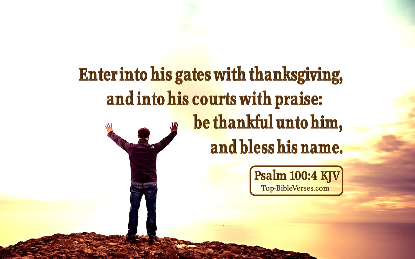Psalm 100:4 Bible Verse Images