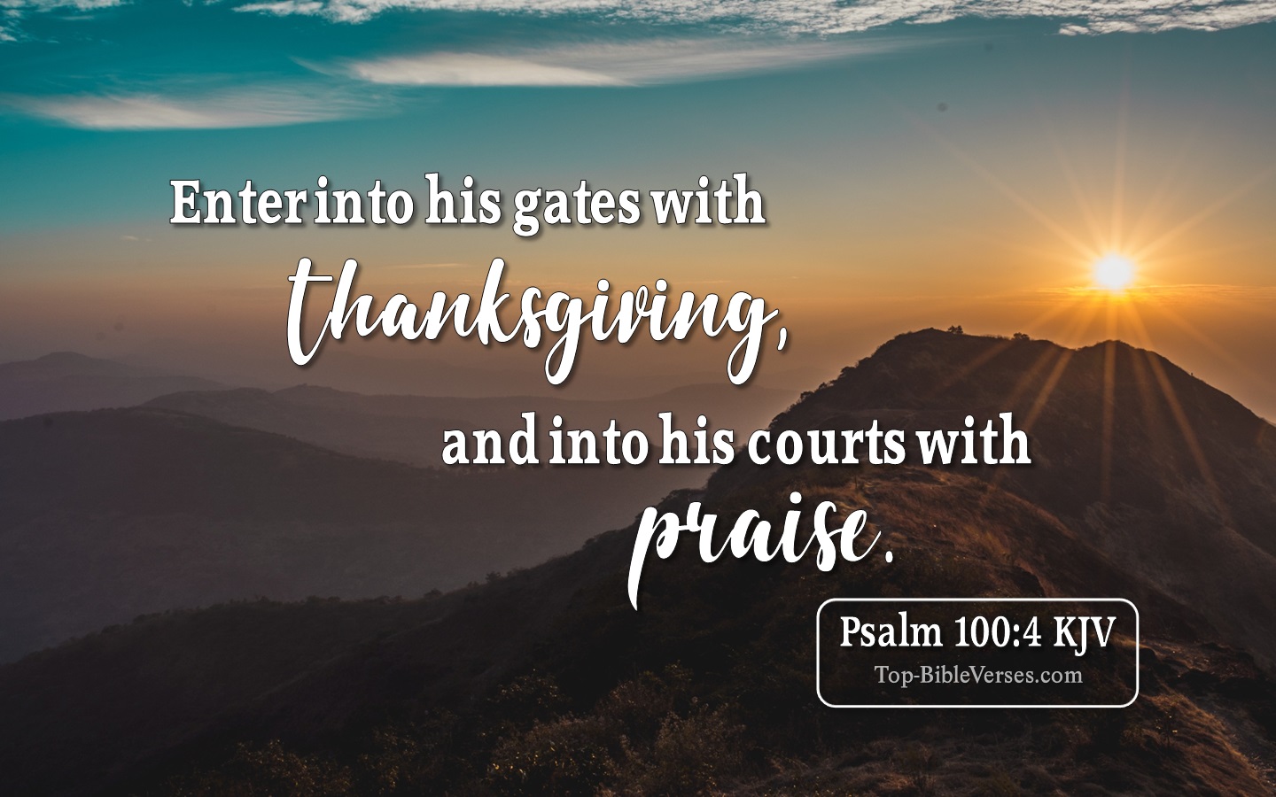 Psalm 100:4 KJV Bible Quotes And Images