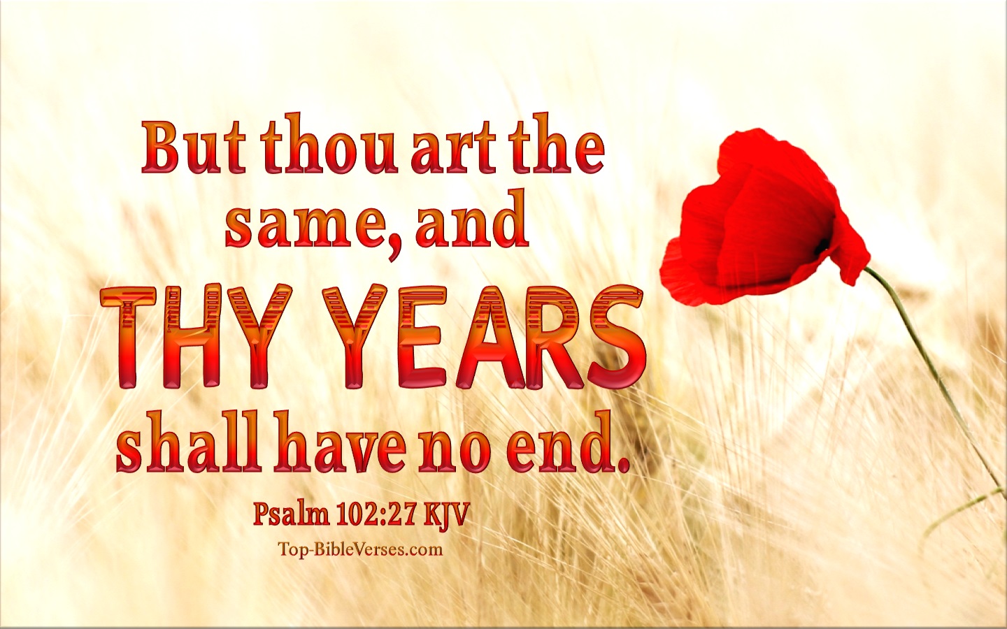 But thou art the same, and thy years shall have no end. - Bible Verse Images
