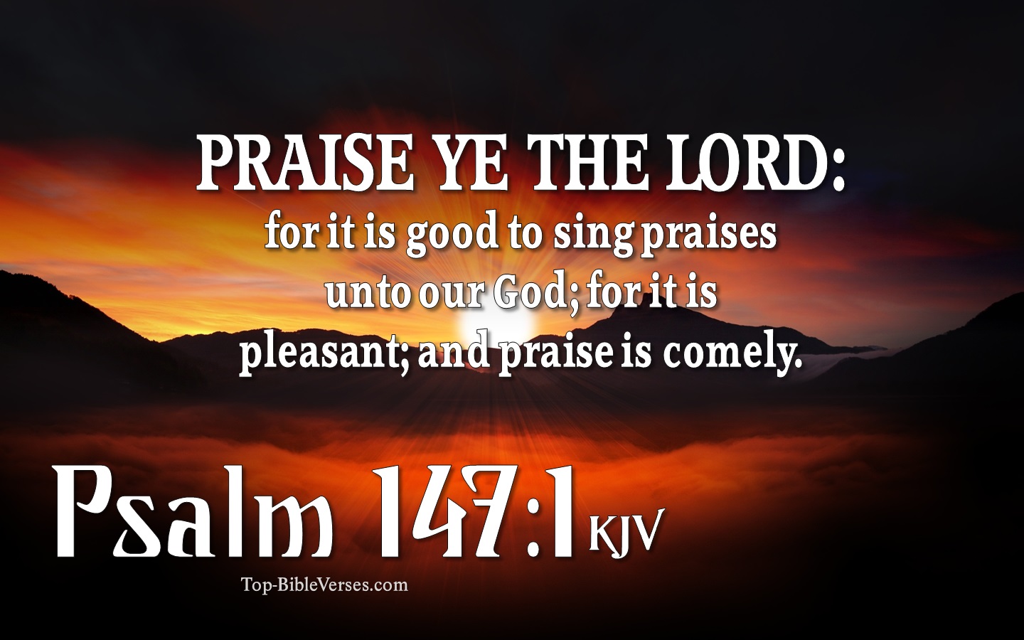 Psalm 147:1 KJV Bible Verse Images
