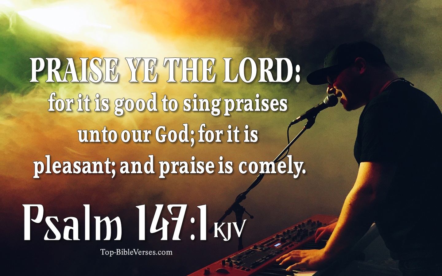 Psalm 147:1 KJV Inspirational Bible Verse Images And Pictures