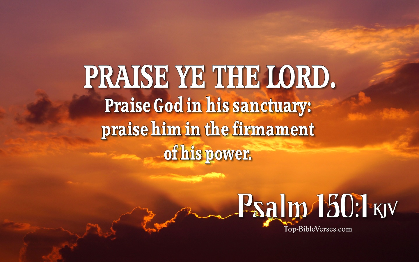 Psalm 150:1 KJV Bible Verse Images